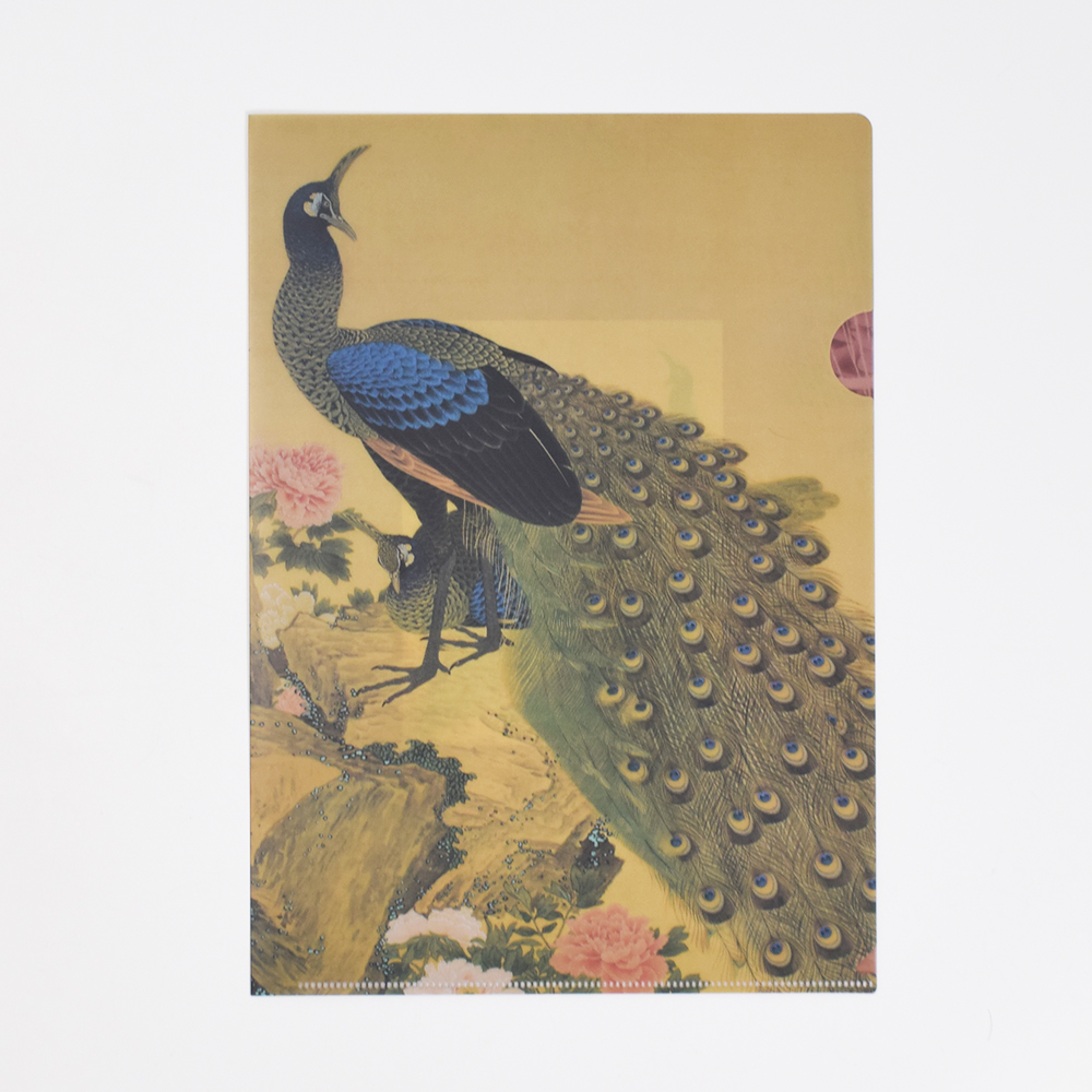 特別展「日本美術をひも解く―皇室、美の玉手箱」クリアファイル 円山応挙「牡丹孔雀図」