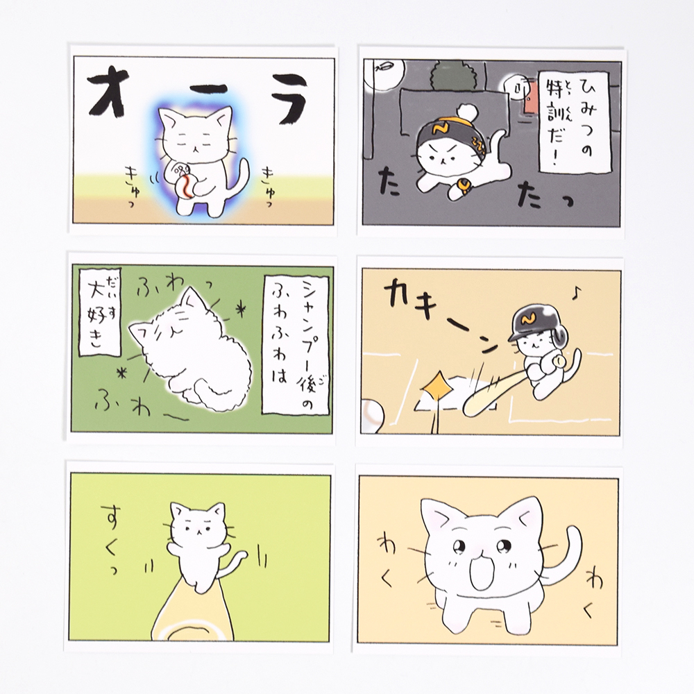 猫ピッチャー　ポストカードセット3