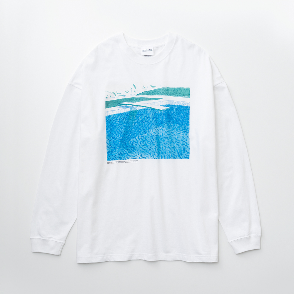 Tシャツ B（長袖）- Lithographic Water Made of Lines, Crayon and Two Blue Washes