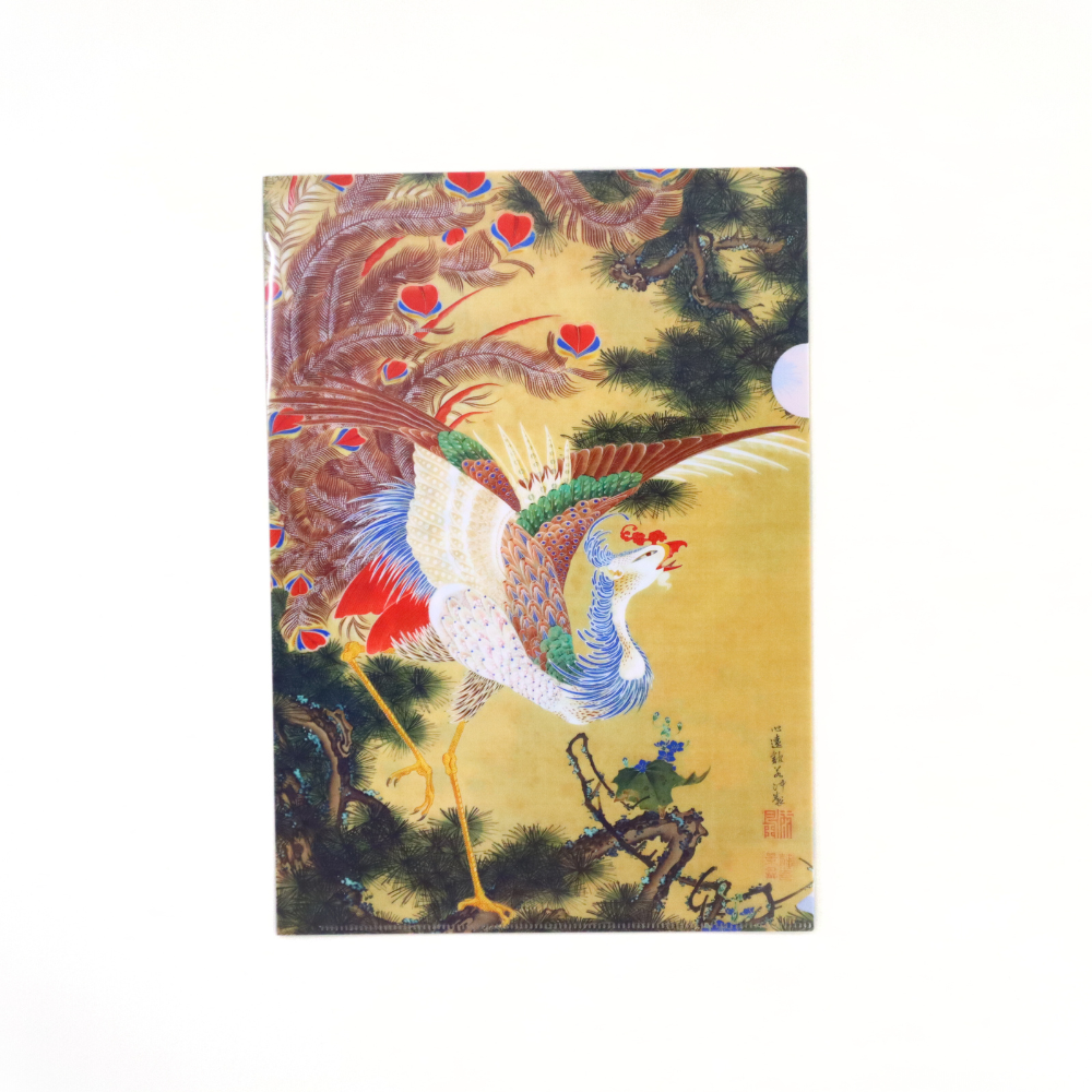A4クリアファイル　伊藤若冲 〈孔雀鳳凰図〉