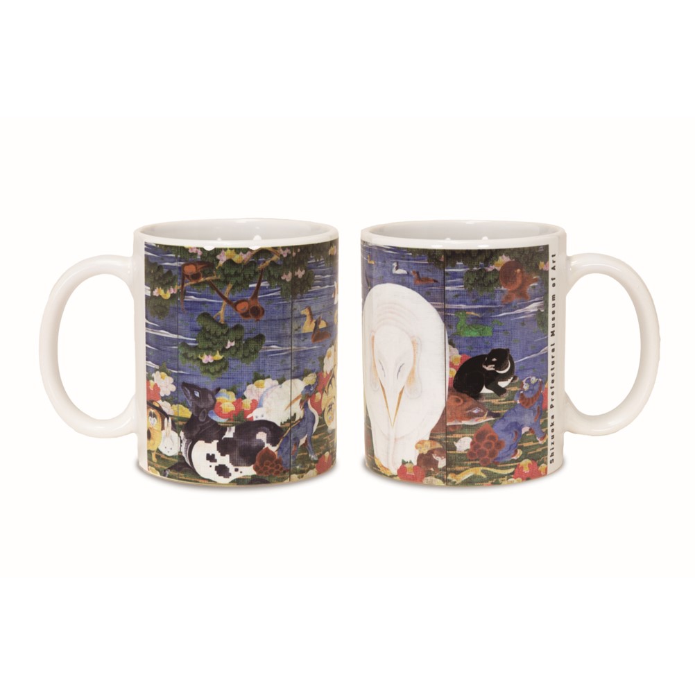 マグカップ 《樹花鳥獣図屏風》右隻