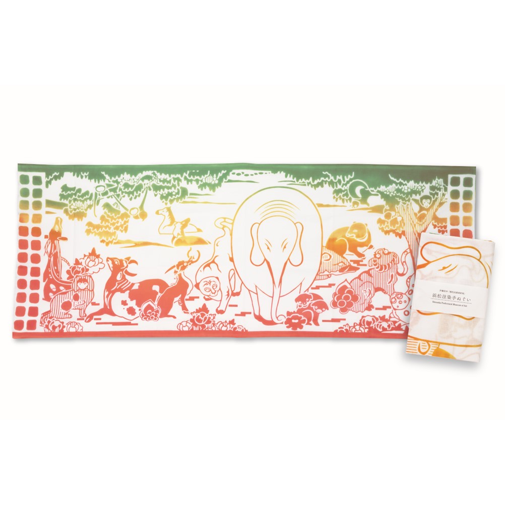 【9/8 12:00発売】手ぬぐい 《樹花鳥獣図屏風》右隻
