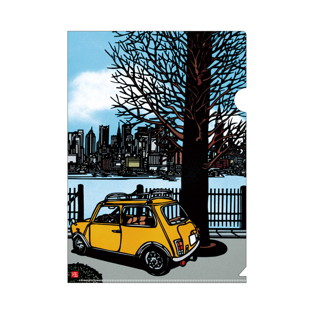 クリアファイル「Manhattanを臨む」　切り絵画家 久保修