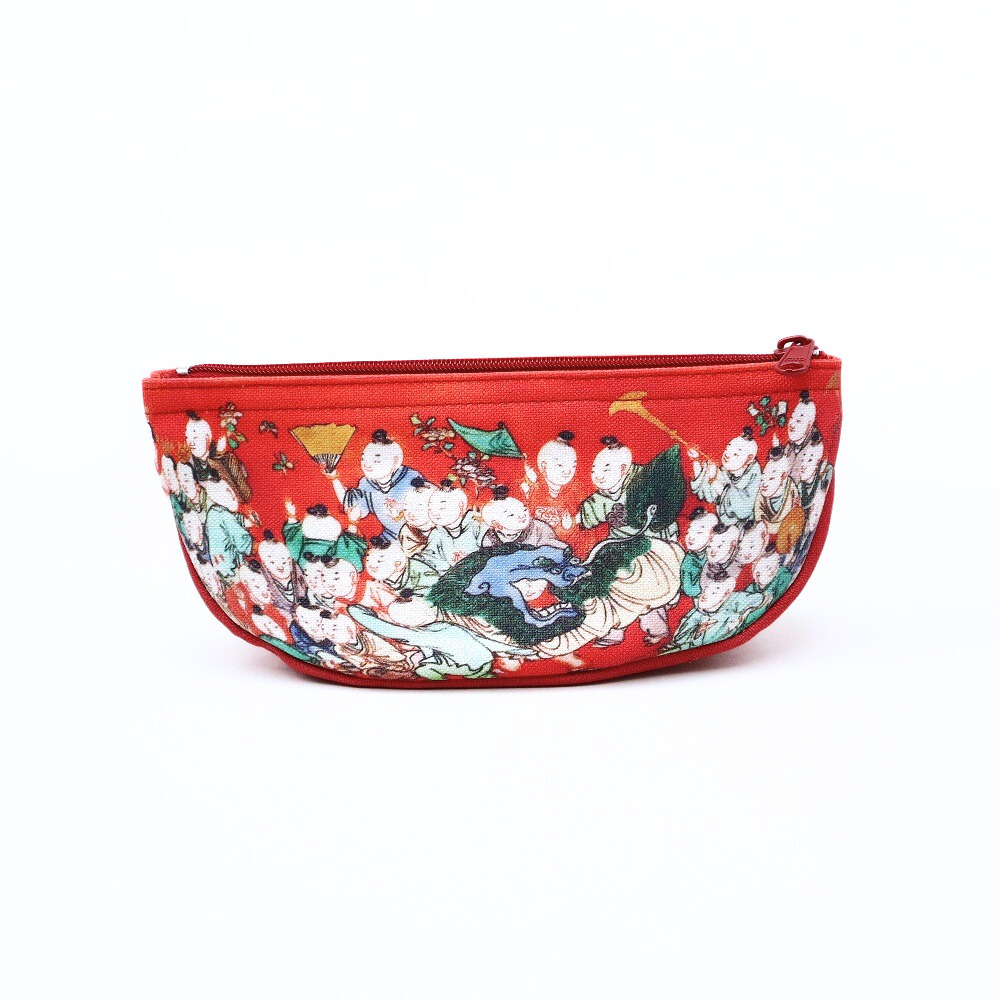 ポーチ　五彩百子図鉢